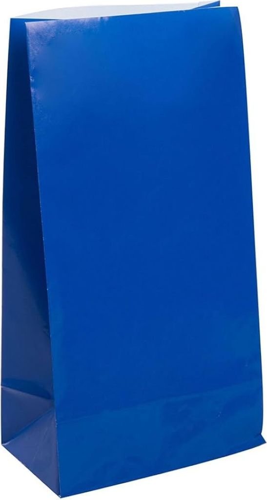 12 Papier Geschenktüten Valentina Royalblau