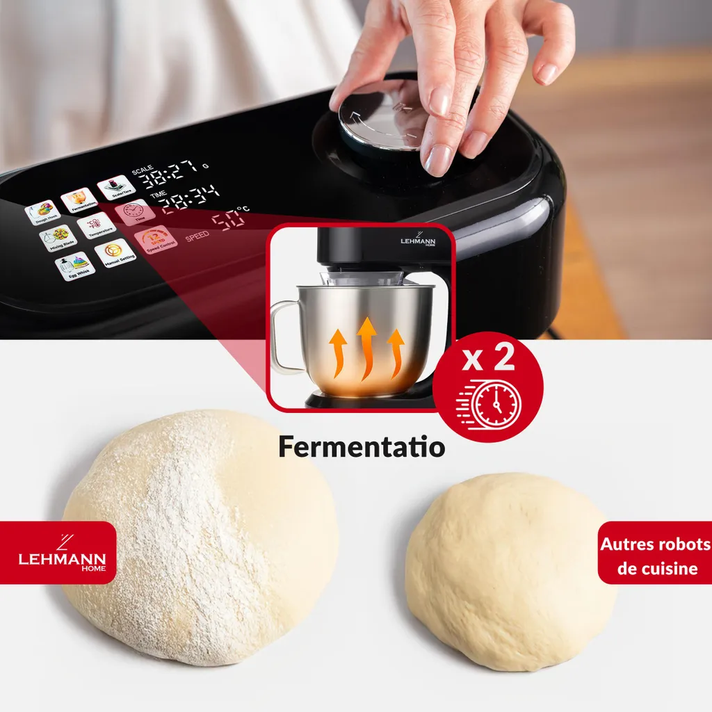 Robot Pâtissier Connecté Lehmann 1500W avec Balance et Écran Tactile - 4
