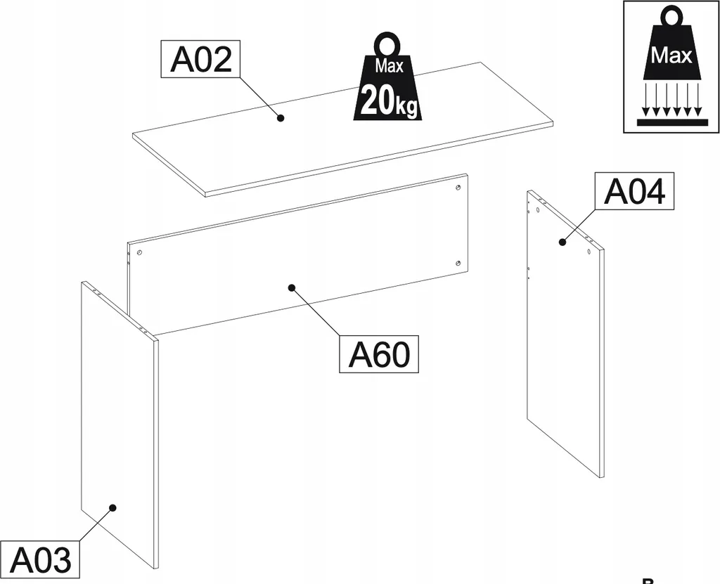 Bureau d'écolier 120 cm droit graphite - Table classique d'étude grise - 4