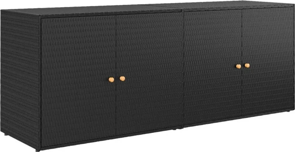 Armoire de jardin noir 198 cm : fini le désordre sur votre terrasse