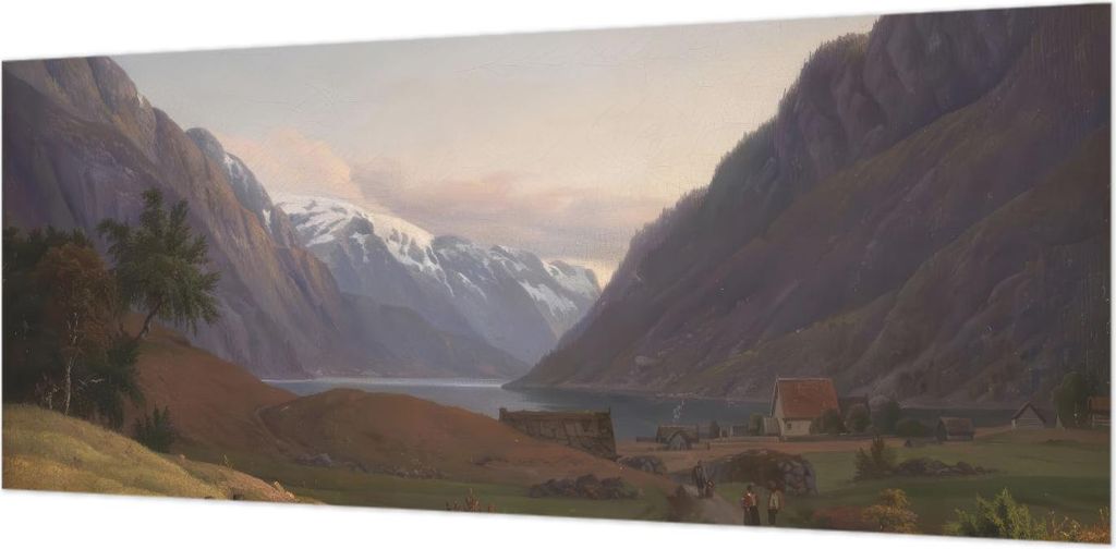 Wandtapete - Dekorative Tapete für Wohnzimmer- Tapetenfolie für Wanddekoration - 208x146 cm - Bergpanorama