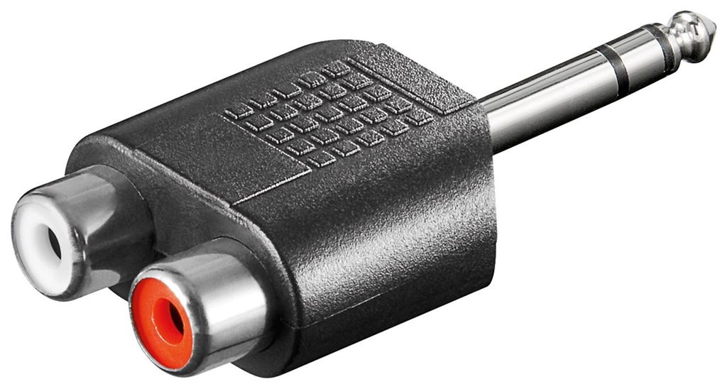 goobay Cinch Adapter stereo Buchse zu AUX Klinke 6,35 mm Image du produit 