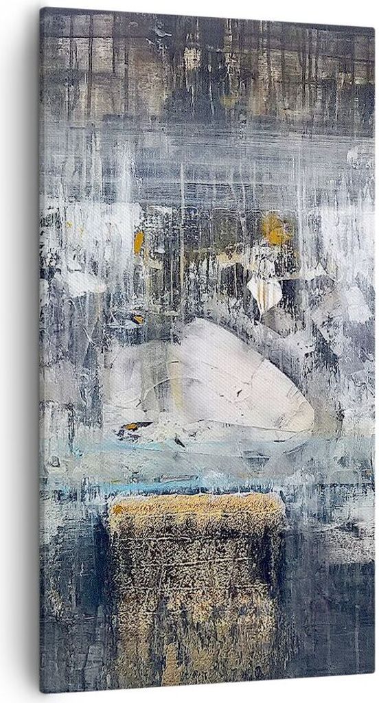 Bild auf Leinwand - Leinwandbild - Abstraktion modern - 55x100cm - Wand Bild - Wanddeko - Leinwanddruck - Bilder - Kunstdruck - Wanddekoration - Le...