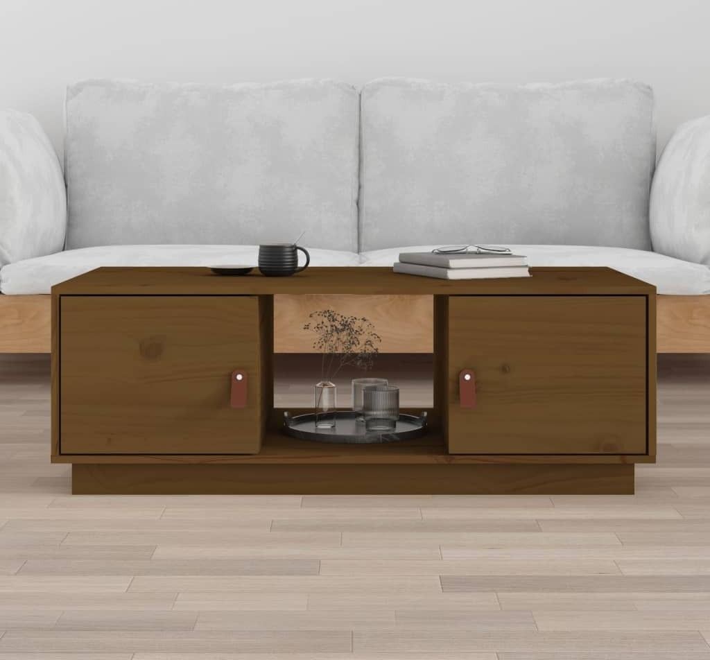 Maison Exclusive - Couchtisch Honigbraun 100x50x35 cm Massivholz Kiefer
