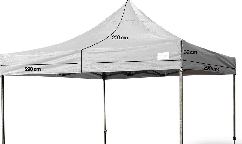 Grasekamp Ersatzdach Faltpavillon Premium Line  3x3m Grau Produktbild 