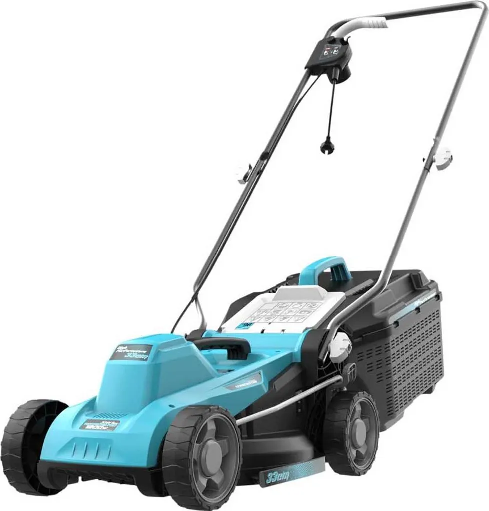 Tondeuse électrique filaire 1200W compacte pour petits jardins 33cm