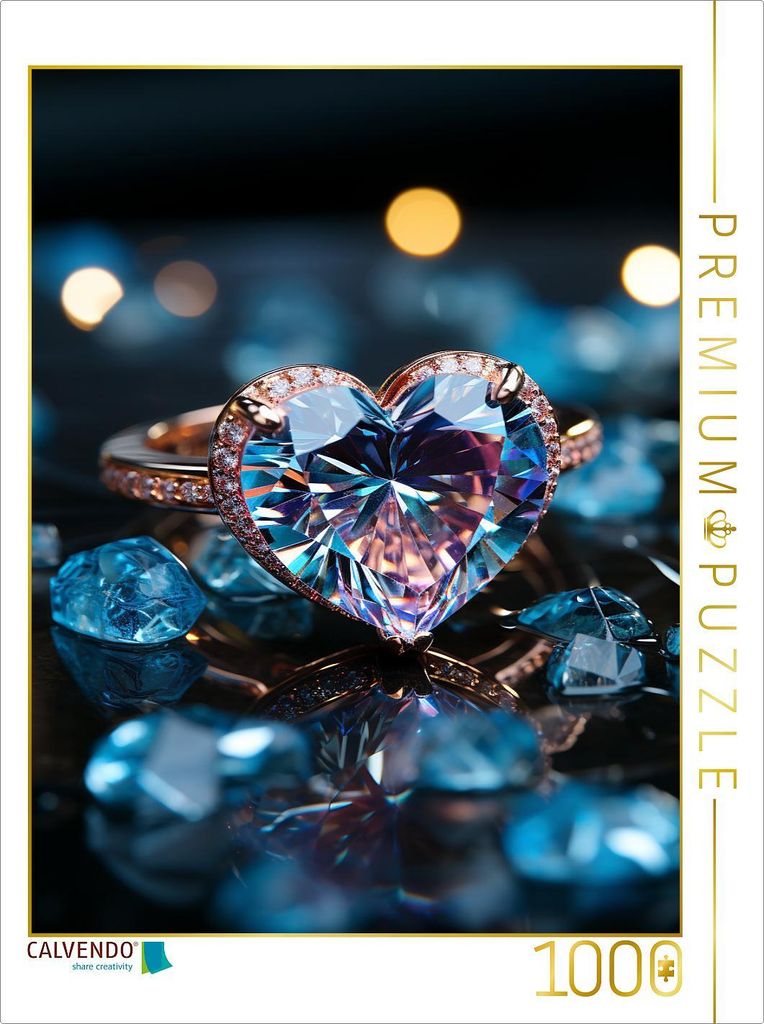 CALVENDO Puzzle Ring-Herz | 1000 Teile Lege-Größe 64x48cm Foto-Puzzle für glückliche Stunden