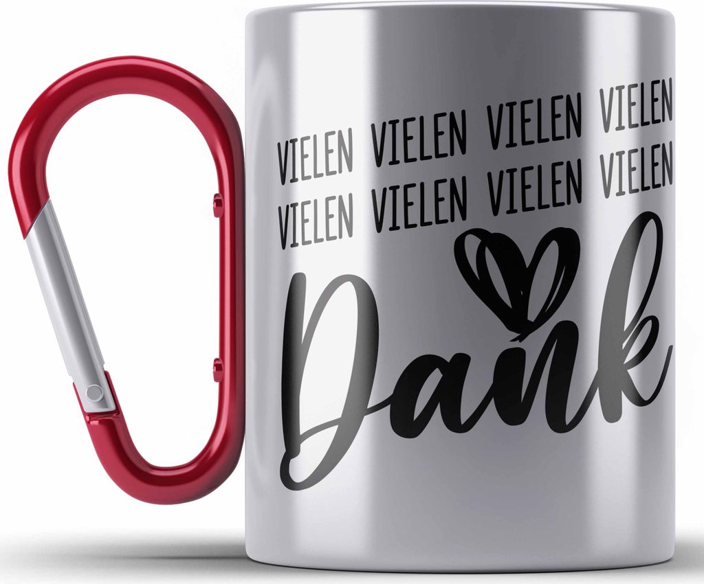 Trendation - Dankeschön Geschenke Danke Edelstahl Tasse Karabiner Karabiner Edelstahl Tasse Karabiner Edelstahl Danke Sagen Geschenkidee Dankbar D...