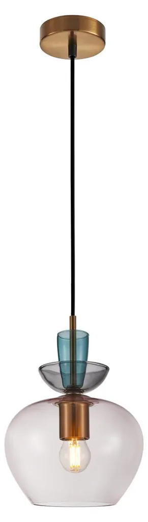 Luminaire suspension Italux Fanda or E27 idéal pour table à manger