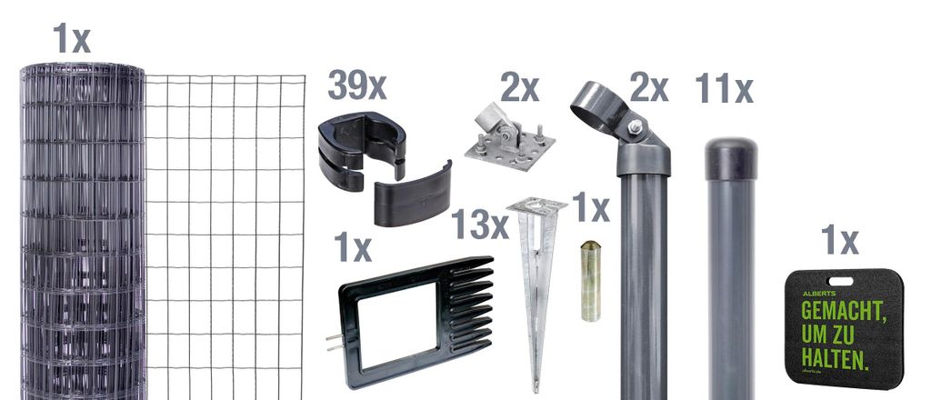 Alberts Fix-Clip Pro omheining voor de tuin, hoogte 122 cm, Productafbeelding 