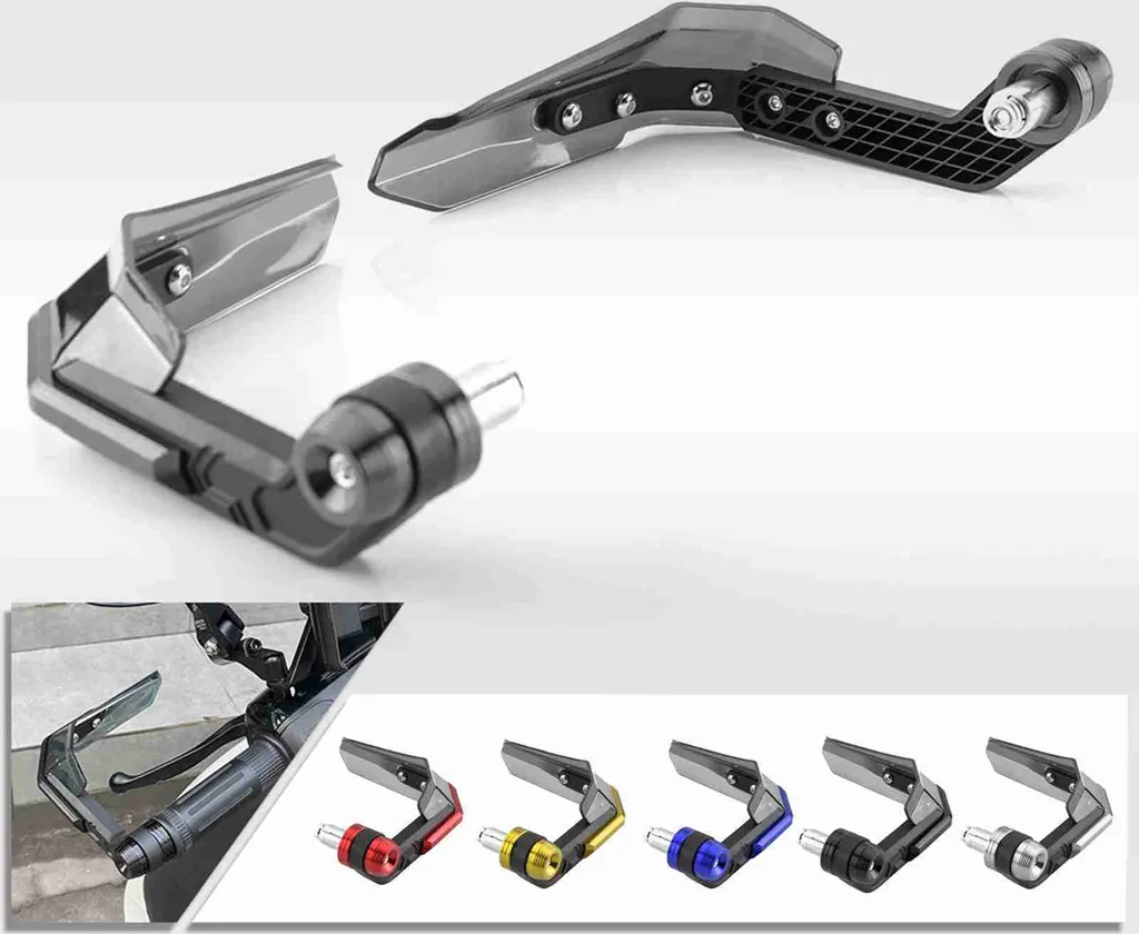 Paire de protège-mains moto universels en aluminium pour guidon 22mm