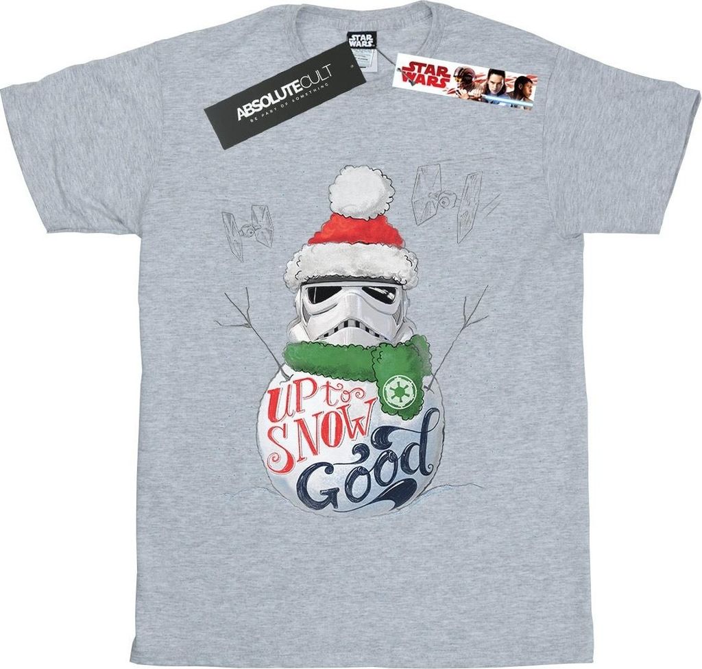 Star Wars - "Up To Snow Good" T-Shirt für Jungen BI35205 (128) (Grau)