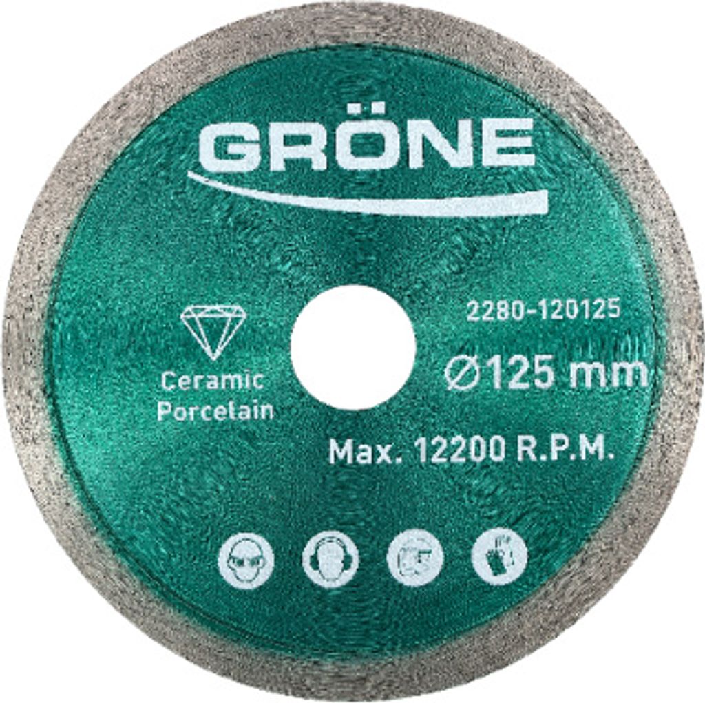 Gröne Diamanttrennscheibe 125 x 22,23 mm, Diamant-Trennscheibe Diamantscheibe, Diamant-Scheibe, Trennscheibe