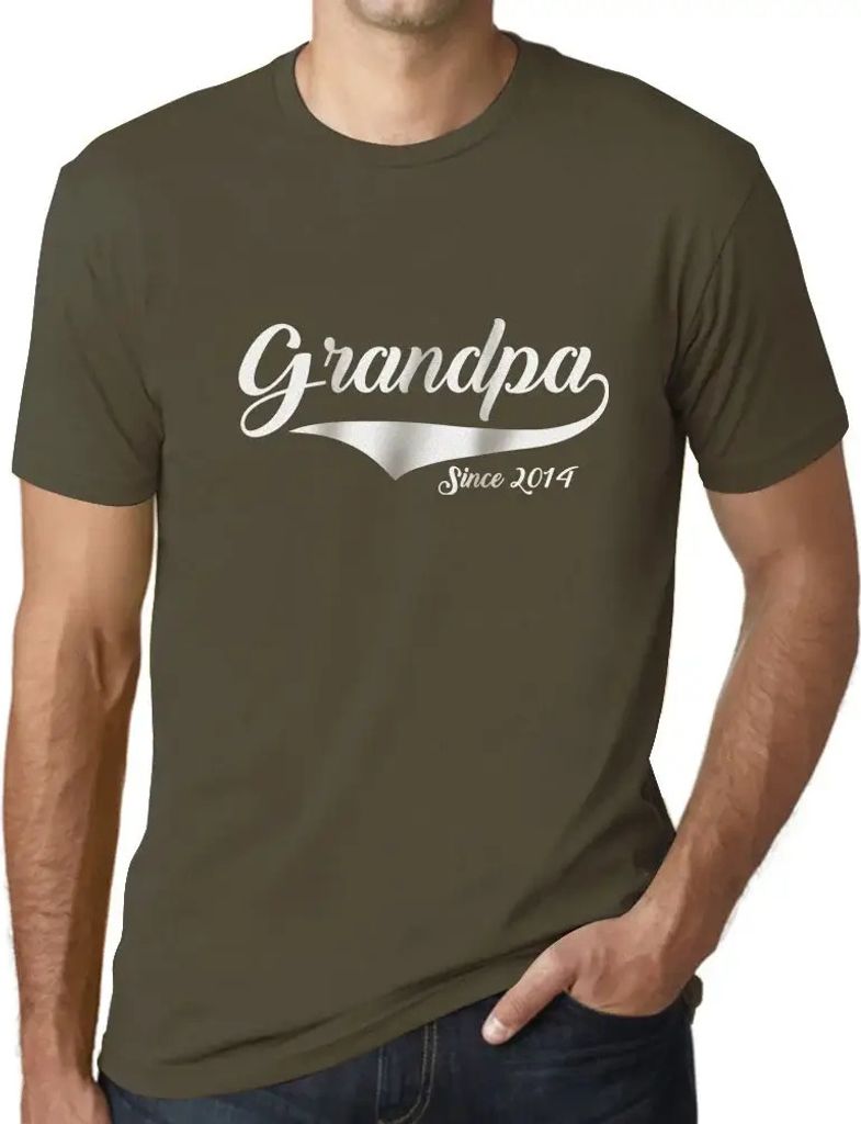 Herren Grafik T-Shirt Opa seit 2014 – Grandpa Since 2014 – Geschenk 10. Geburtstag Jahrestag 10 Jahre Jubiläum 10 Jährige Mann Jahrgang 2014 ...