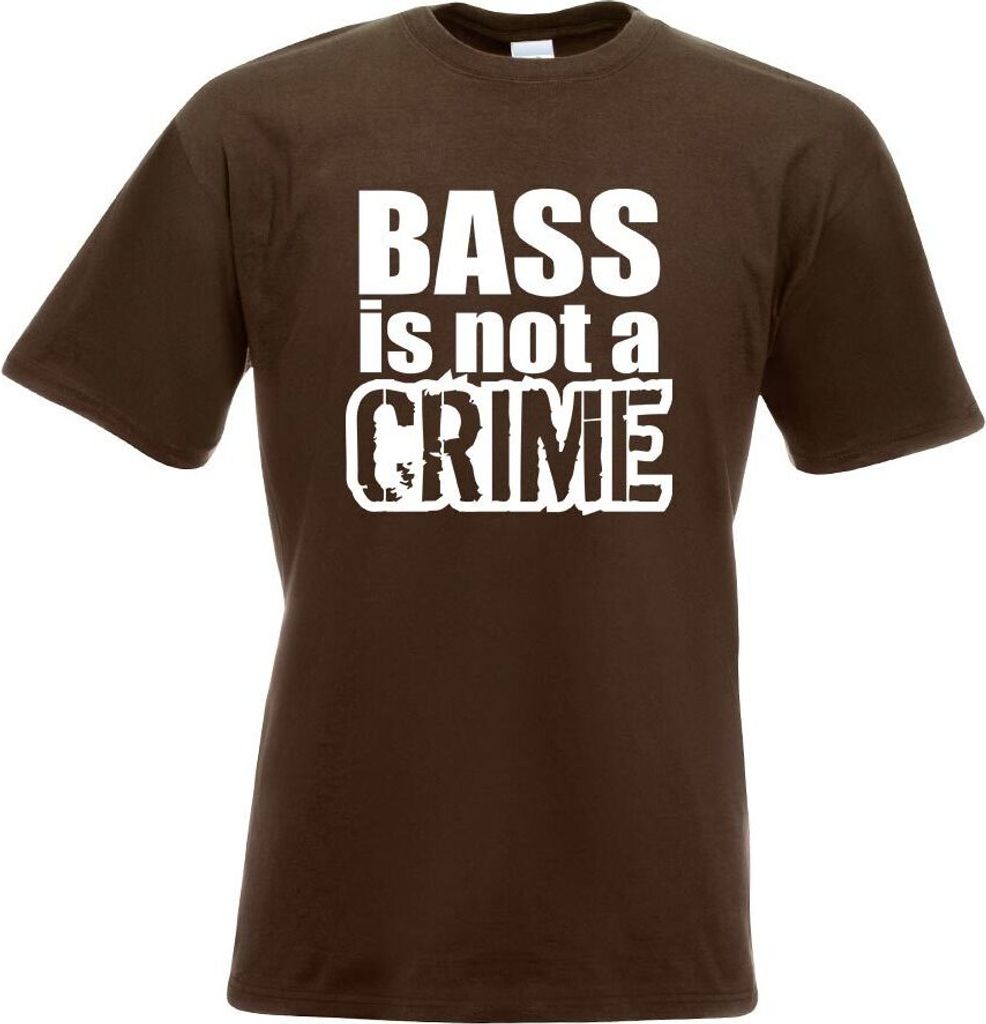 Kiwistar - T-Shirt - Chocolate - Bass is not a Crime Herren Funshirt Bedruckt Design Sprüche Spruch Motive - mit Motiv Bedruckt - Funshirt Design ...