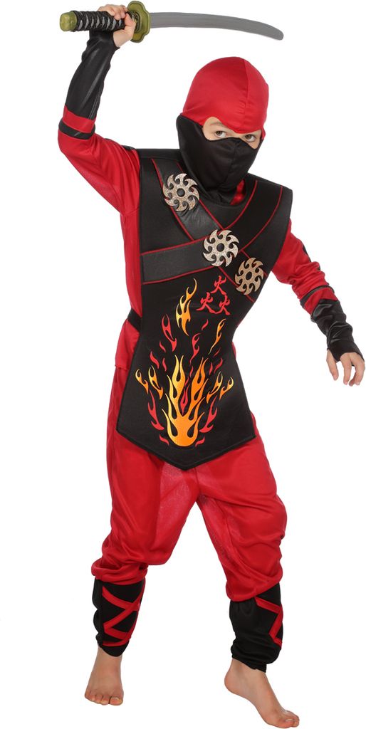 Roter Fire Ninja Kinderkostüm