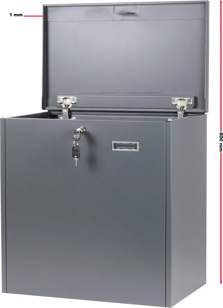 Réception colis à domicile boîte murale grise pour usage domestique