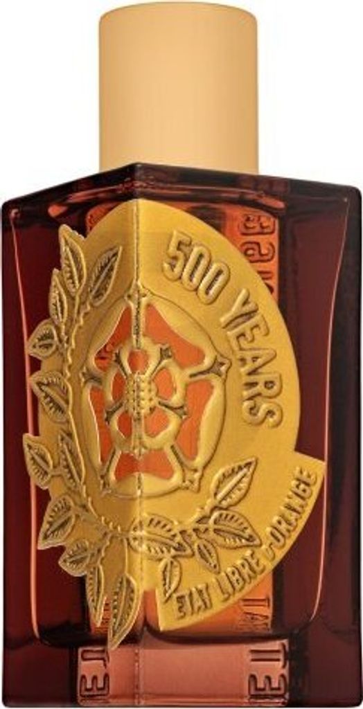 A close-up studio shot of a perfume bottle.