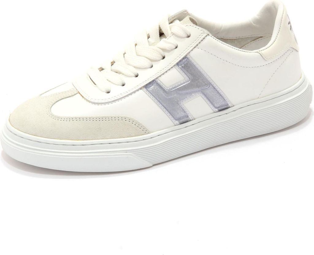 3392AD sneaker donna HOGAN H365 H GEL+STAMPA PALMA weiß Schuhe Frau