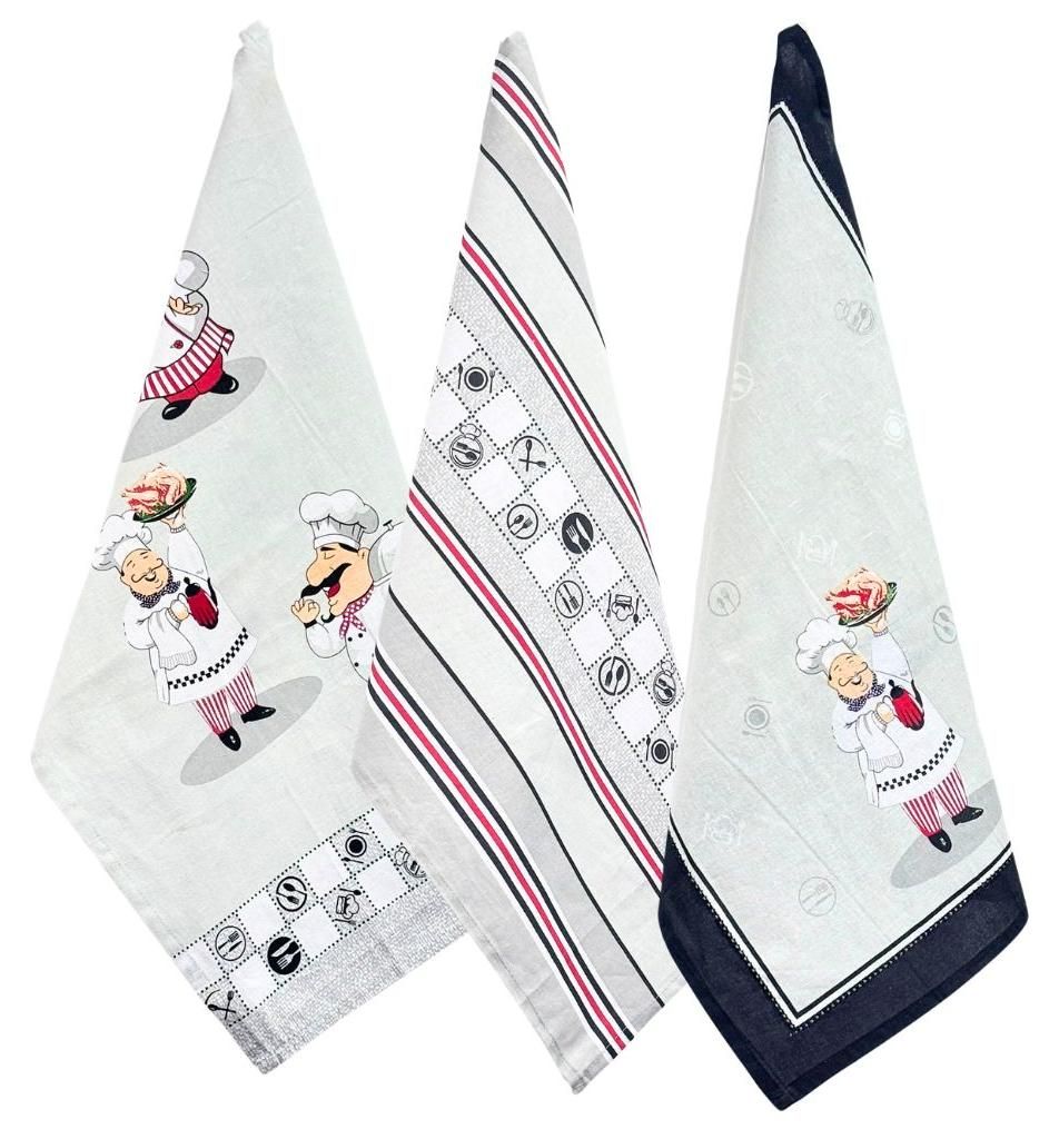 HOME ELEMENTS Sada 3 utěrek 50*70 cm, Chef Obrázek produktu 