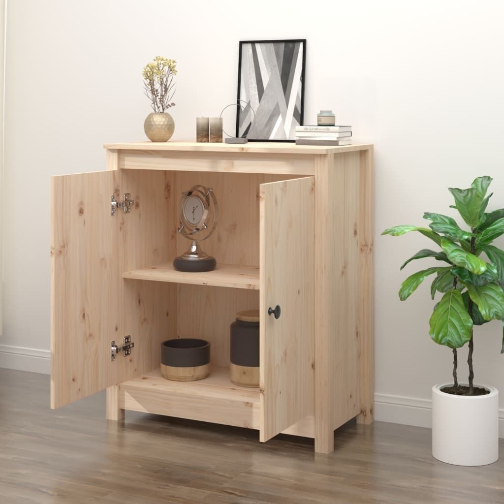 " "Sideboard - praktischem Design - Wohnzimmerschrank - Kommde für Flur - 70x35x80 cm Massivholz Kiefer NeuMöbel 6403861