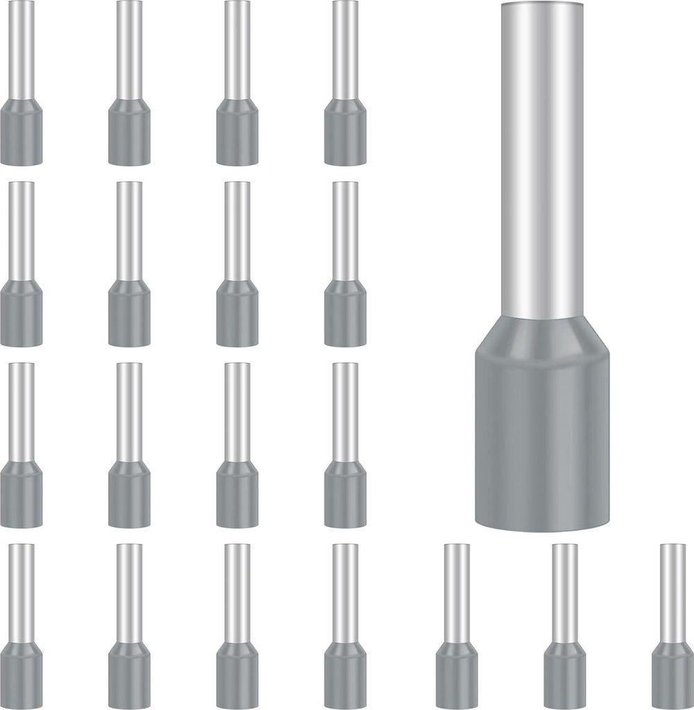 100 Stück Aderendhülsen 10mm?, Hanibos Aderendhülsen set Kabelendhülsen Isolierte Aderhülsen für Drahtverbindung(10mm?x12mm) 4mm? 100 Stk