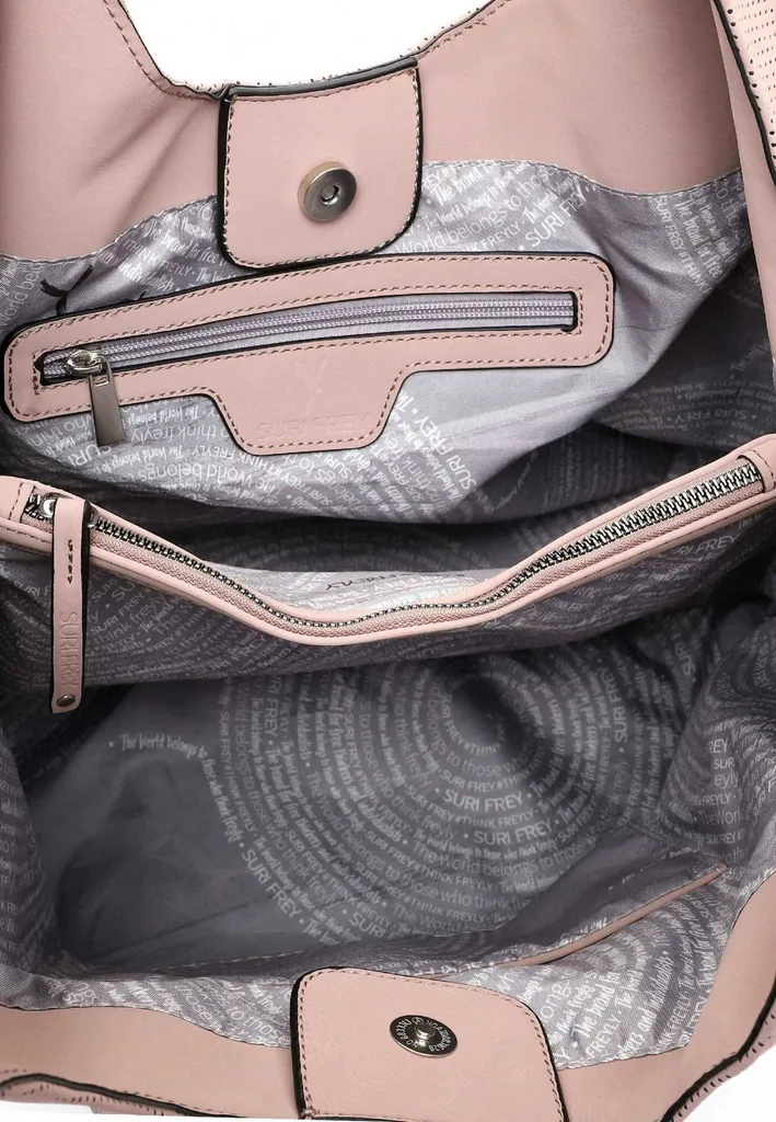 SURI FREY Romy-Kay Borsa Pink Oldrose - Design Traforato e Vegan - 4