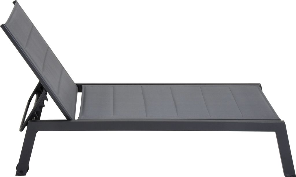 Bain de soleil BARBADOS en textilène gris - aluminium gris Image du produit 