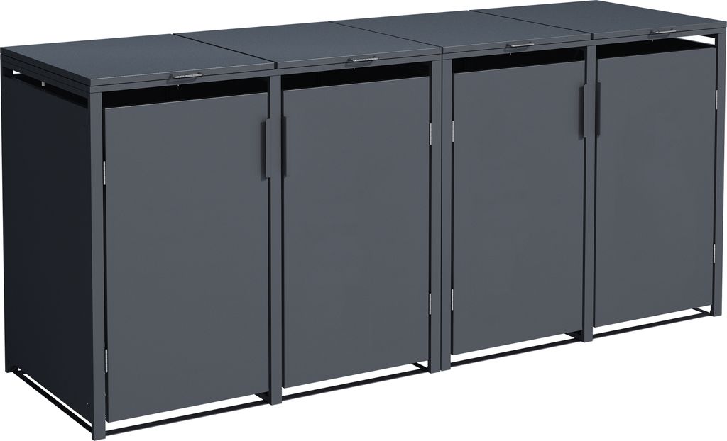 DEGAMO Mülltonnenbox  4er MÜNCHEN 264x80x116cm für Tonnen Produktbild 