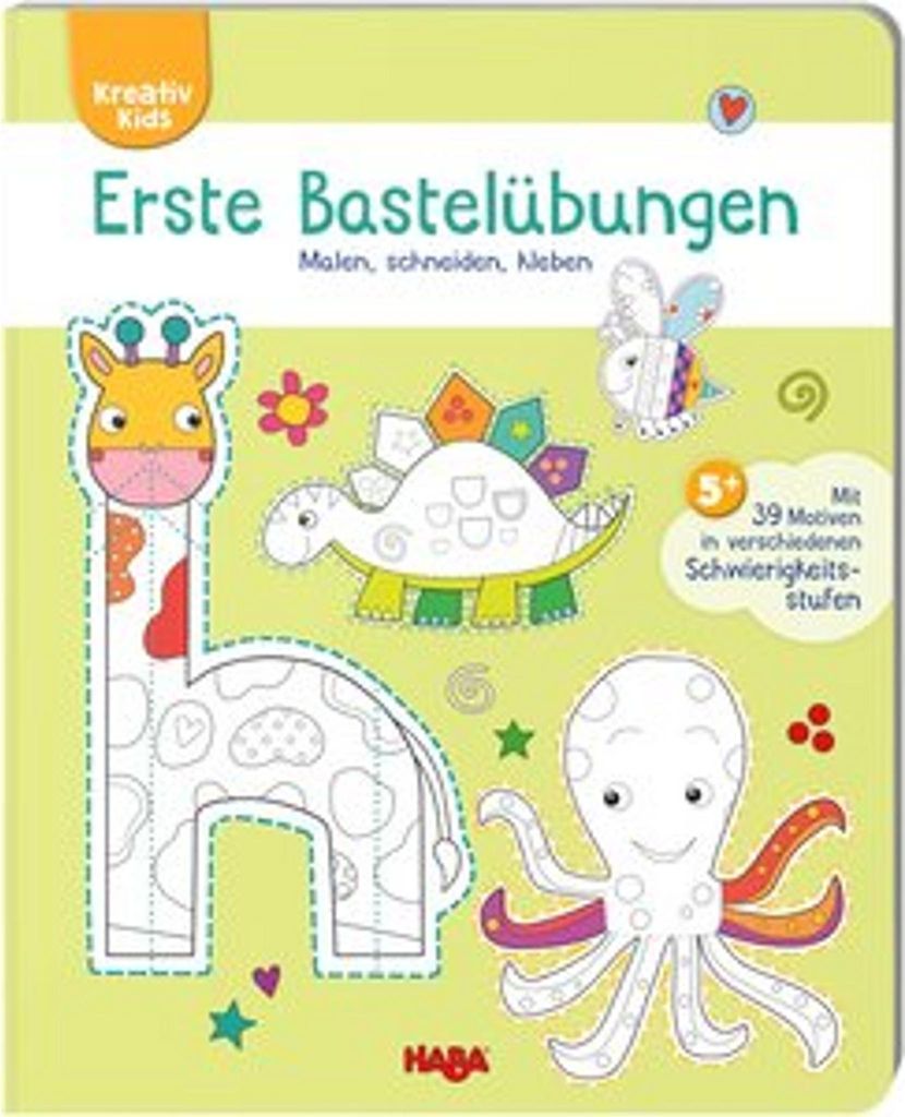 Erste Bastelübungen - Malen, schneiden, kleben