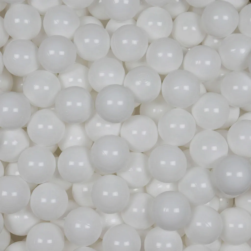 Balles de jeu ø7cm 100pcs blanc pour piscine à boules et aire de jeux