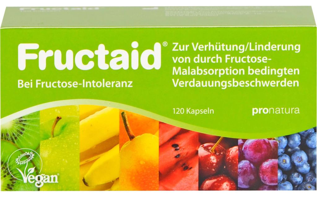Fructaid capsules voor mensen met fructose-intolerantie, Productafbeelding 