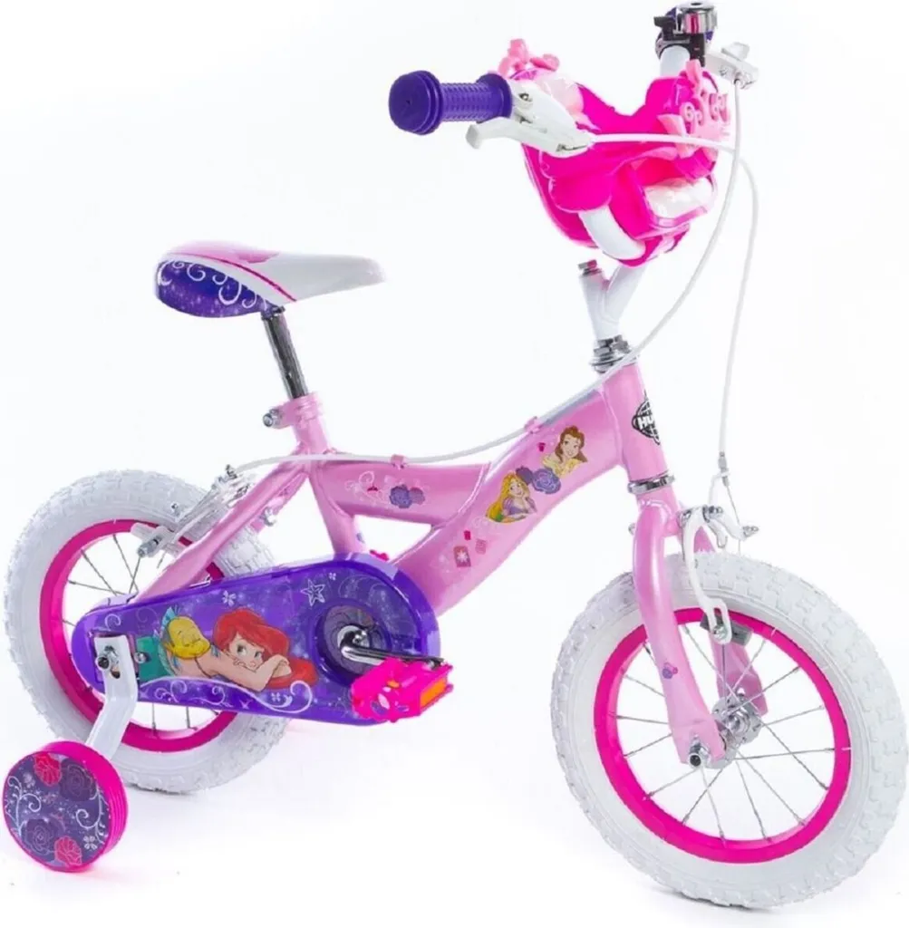 Vélo enfant 12 pouces Disney sécurisé avec carter de protection