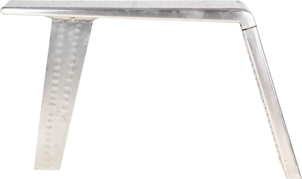 vidaXL Desk Aircraft Wing Optics Silver 112x50x76 cm kovový Obrázek produktu 