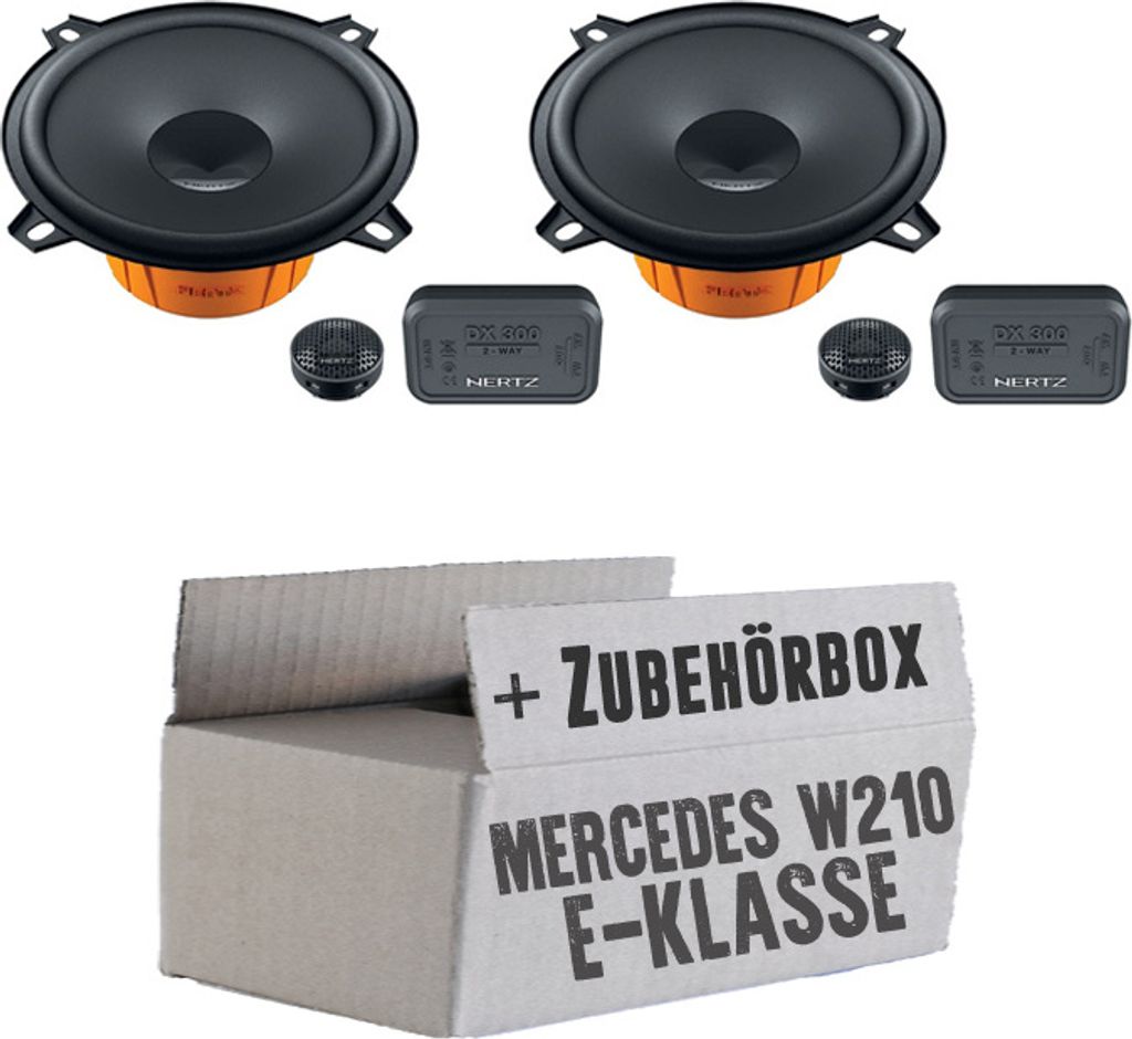 lasse W210 Tür Heck - Hertz Dieci DSK 130 - 13cm Lautsprecher System - Einbauset passend für Mercedes E-Klasse JUST SOUND best choice for caraudio