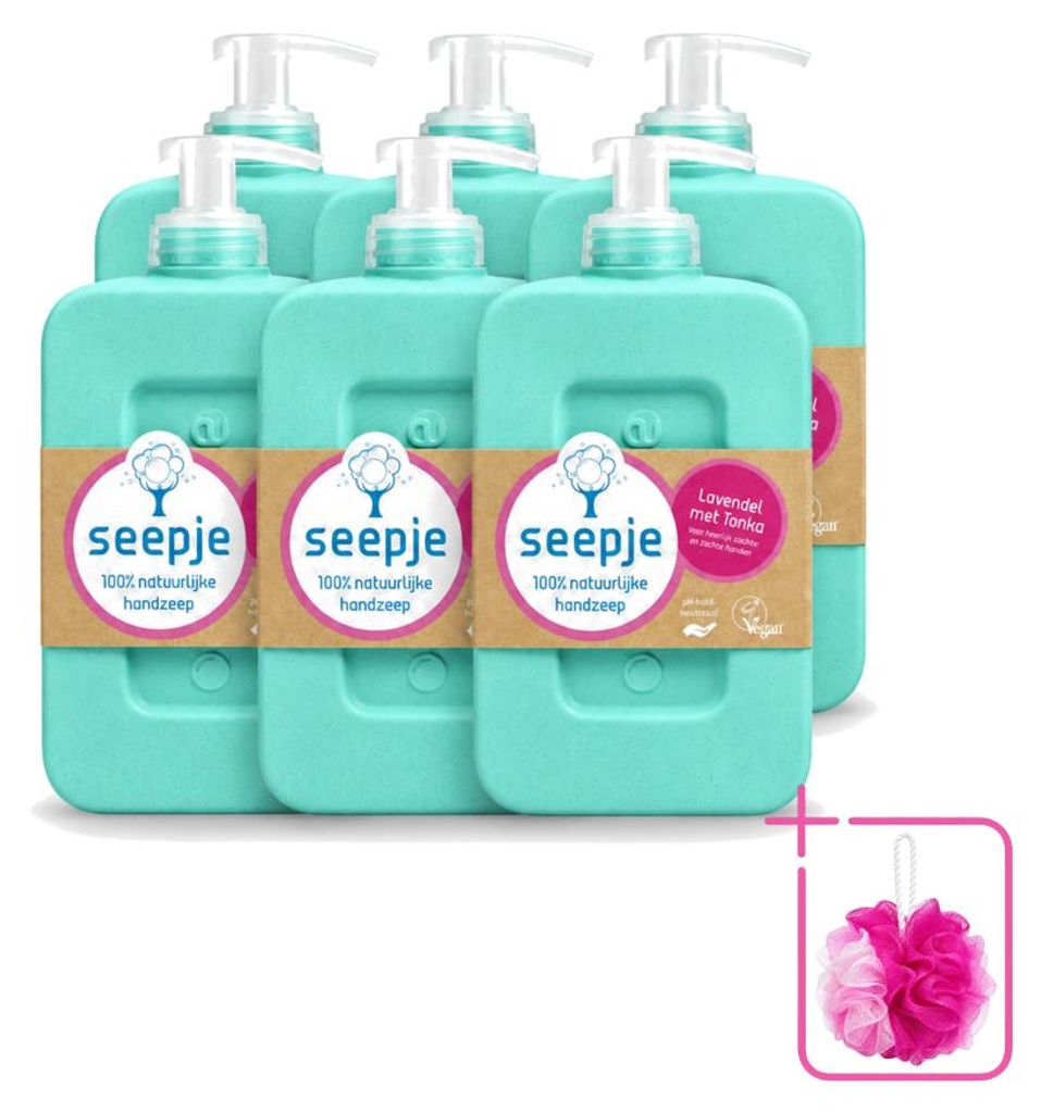 6 sztuk mydła do rąk Seepje – lawenda i tonka – 300 ml – Zdjęcie produktu 