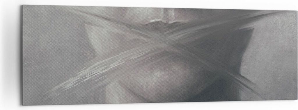 Bild auf Leinwand - Leinwandbild - Einteilig - Symbol Mund Sprache - 160x50cm - Wand Bild - Wanddeko - Wandbilder - Leinwanddruck - Bilder - Wandde...