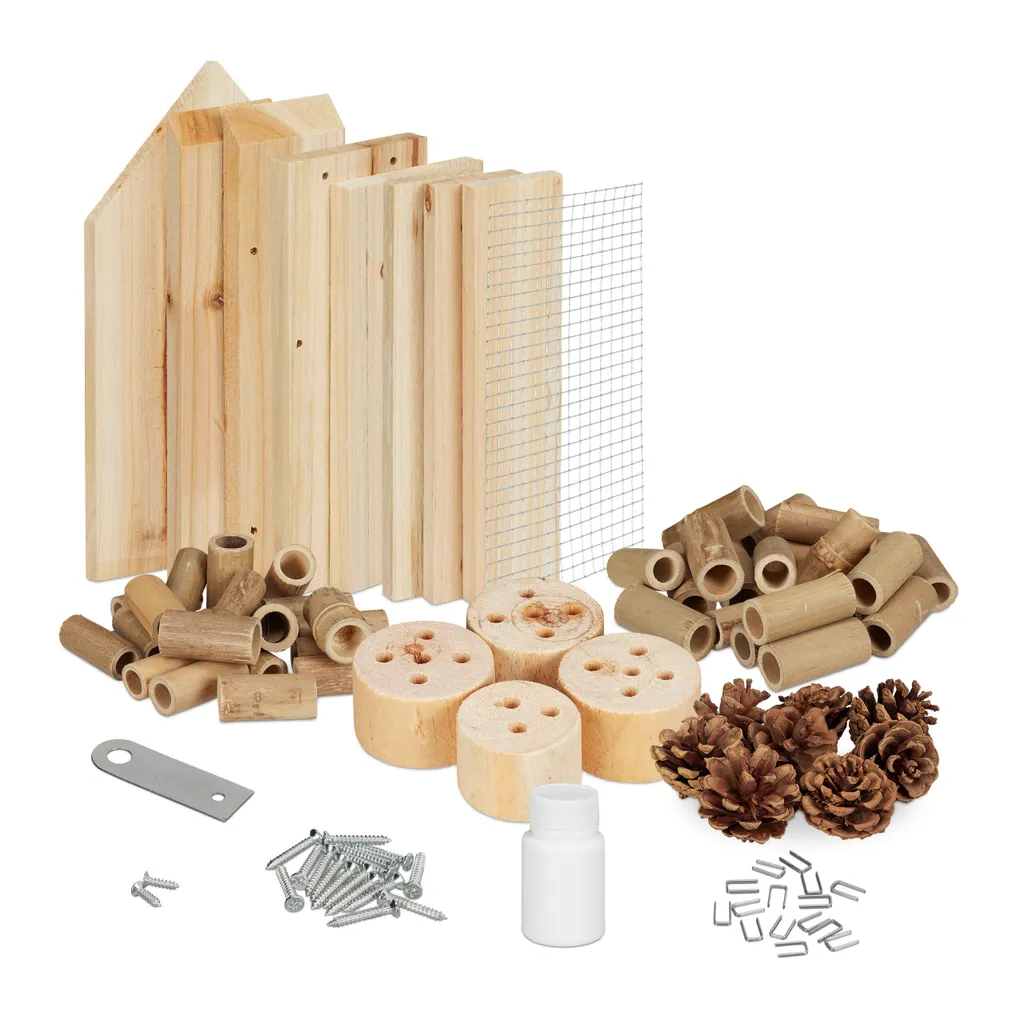 Hôtel pour Insectes de Jardin - Kit de Pollinisation pour le Potager - 6