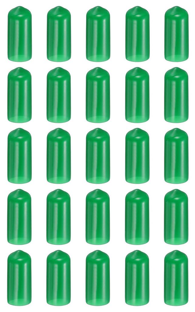 100 runde Gummikappen 10 mm ID Schraubenschutz hellgrün