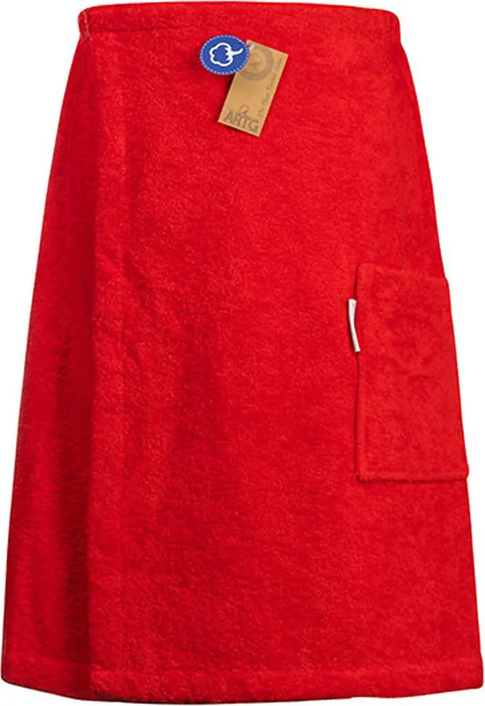 OFFERTA Kilt Sauna Uomo A&R 042.50 Rosso Fuoco 150x65cm Cotone