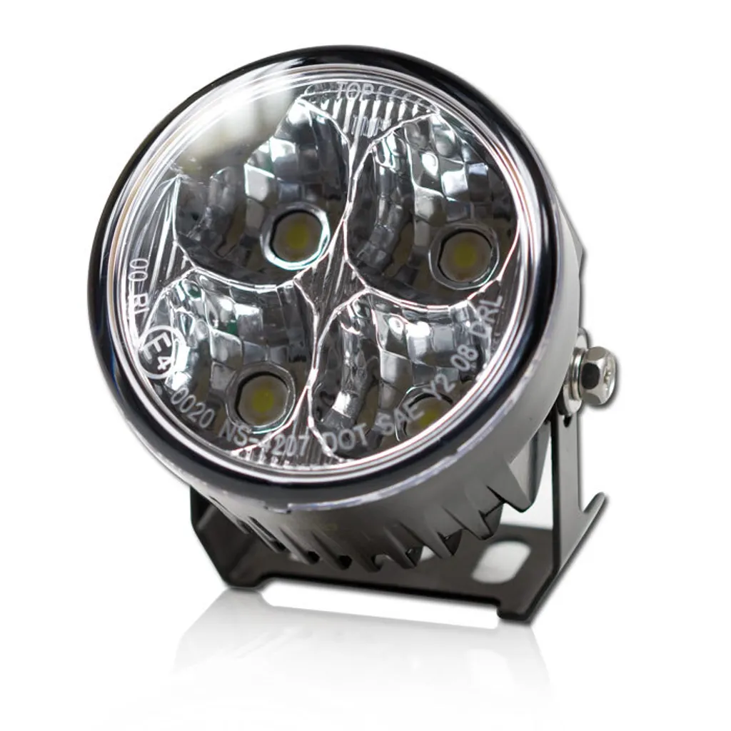 Feux diurnes à LED ronds avec 4 leds claires haute luminosité 12V