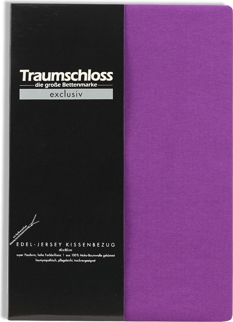 Traumschloss Exclusiv Edel-Jersey Kissenbezug 40 x 140 cm violett Edel-Jersey, mit Reißverschluss, Seitenschläferkissen