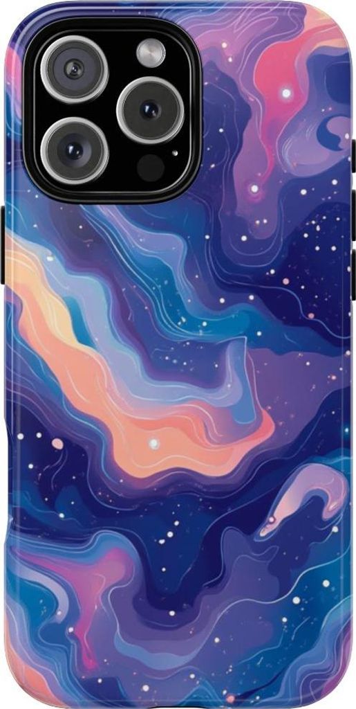 Bunte abstrakte Weltraumwirbel – Hülle Kompatibel mit iPhone 16 Pro Max