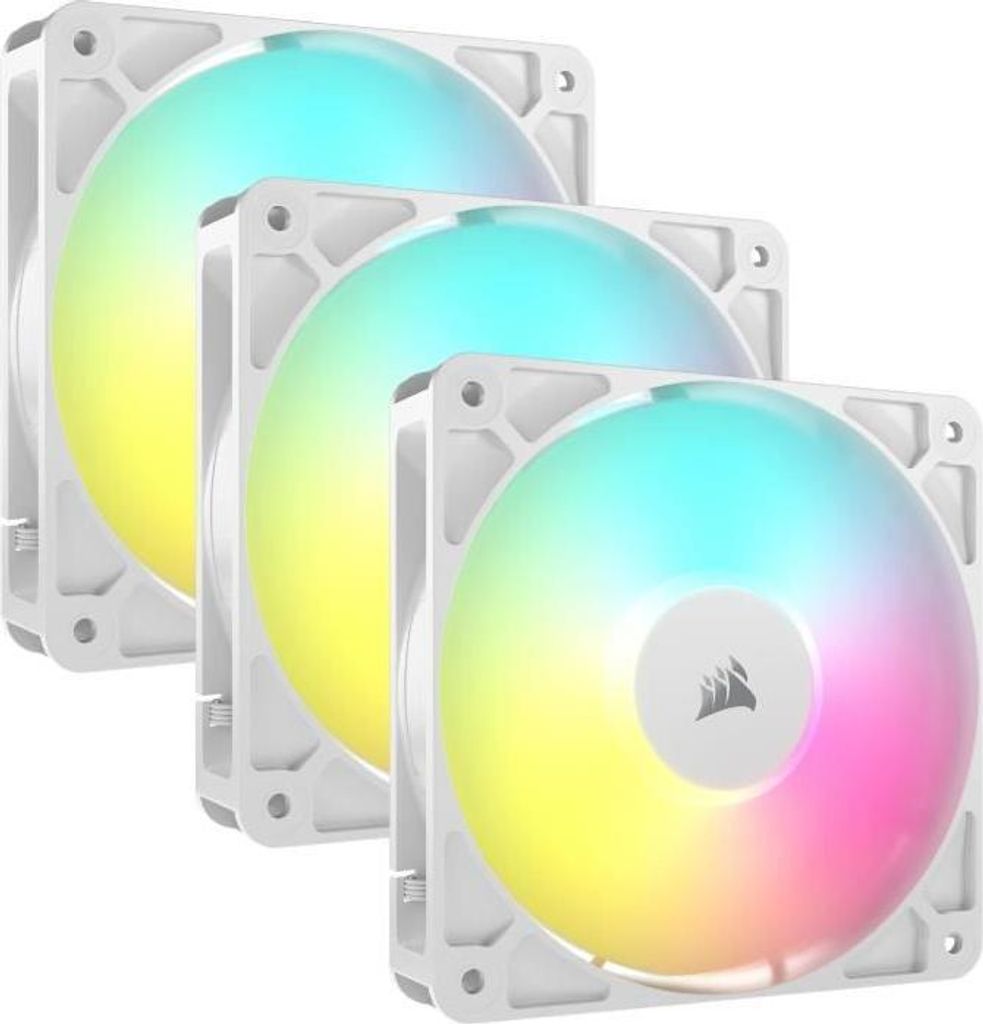 Pack de 3 ventilateurs CORSAIR RS120 120 mm ARGB - Blanc Image du produit 