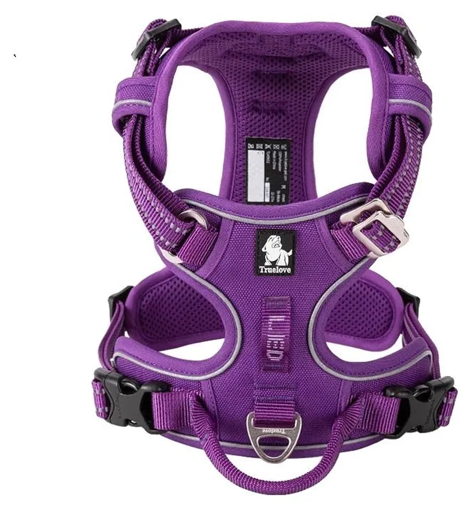 Harnais Chien Anti-Traction XL Violet - Sécurité et Confort Réglable