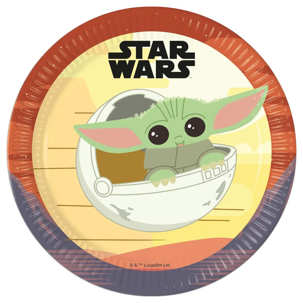 Papieren borden, The Mandalorian, 23 cm diameter / 8 Productafbeelding 