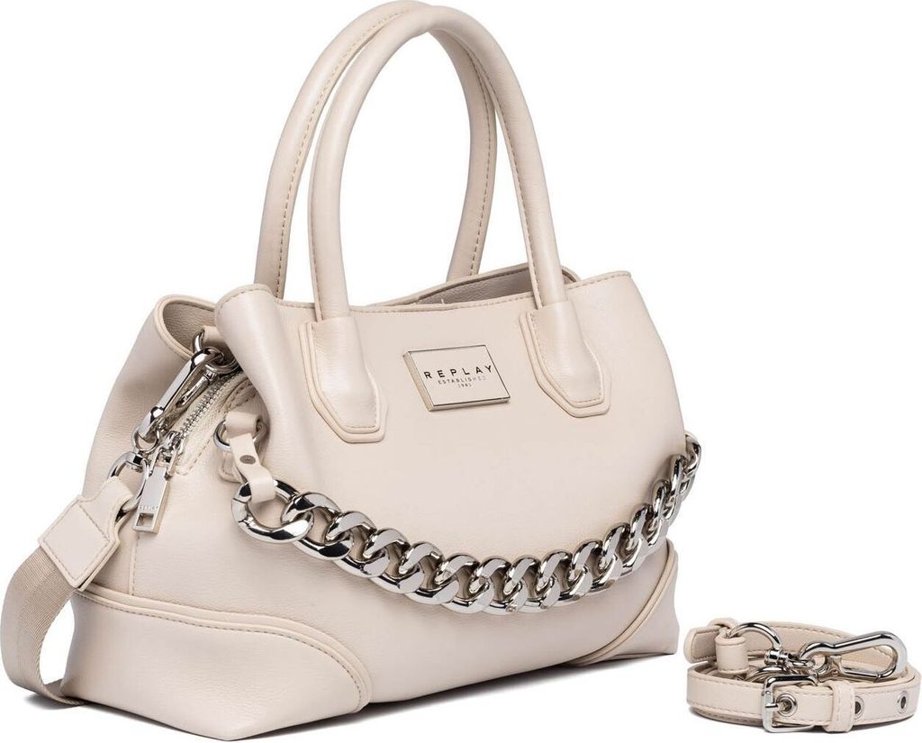 REPLAY Handtasche Umhängetasche Crossbody Bag Crystal beige