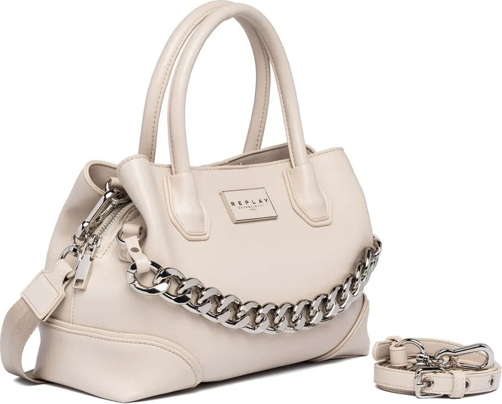 REPLAY Borsa Tracolla Crystal Beige: Accessorio Donna Glamour