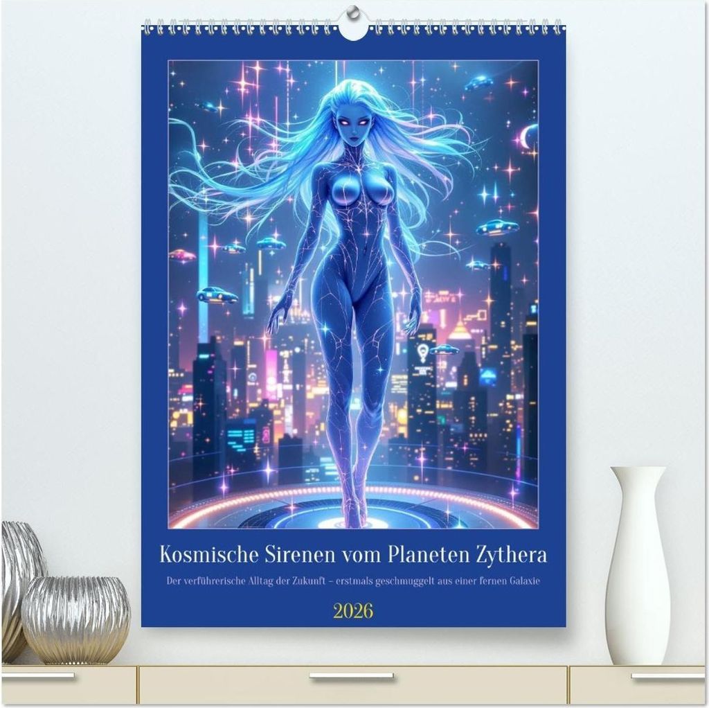 Kosmische Sirenen vom Planeten Zythera (hochwertiger Premium Wandkalender 2026 DIN A2 hoch), Kunstdruck in Hochglanz