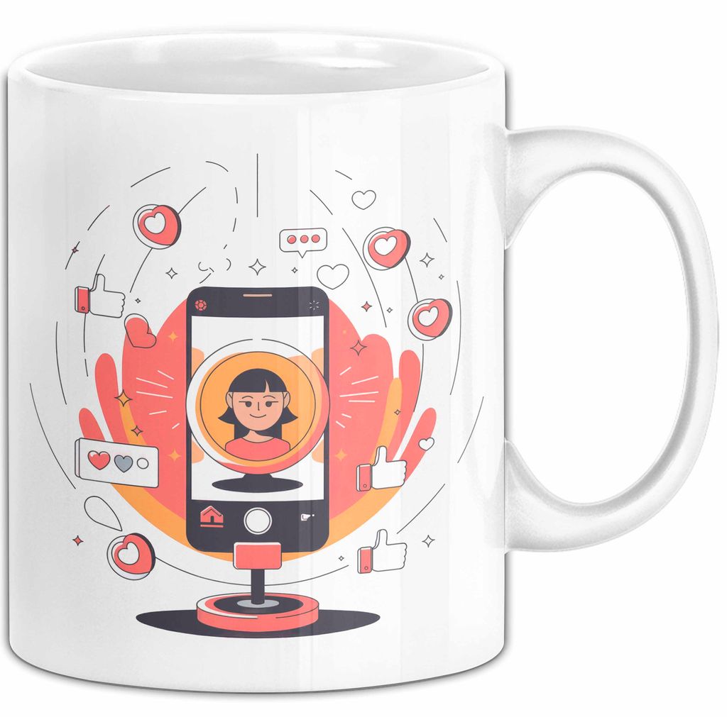 Influencer Tasse Geschenk Lustige Geschenkidee Spruch Für Trend Setter (Weiß)